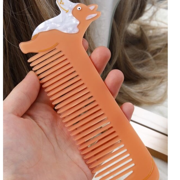 ❤️❤️FREE Dog Corgi Puppy Hipster Hip Chic Girly Modern Vaca Gift Art Hair Comb - Picture 2 of 5